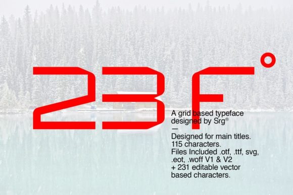 23F – A Futuristic Display Font for Modern Web Design