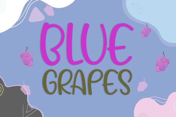 Blue Grapes Font for Playful Branding and Social Media Design
