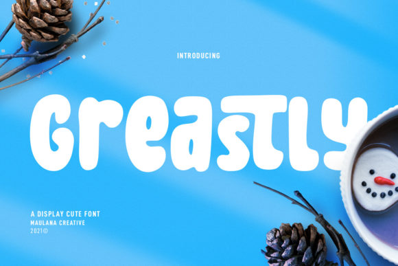 Greastly: A Playful Display Font for Creative Branding Projects