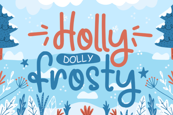 Holly Frosty Font for Winter and Holiday Creations