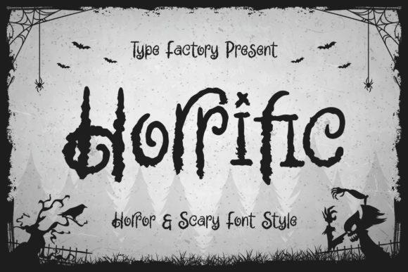 Horrific Font for Halloween and Thriller-Themed Designs