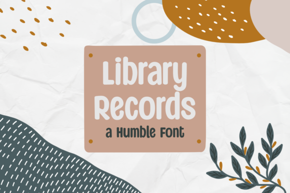 Library Records: A Playful Display Font for Editorial Design