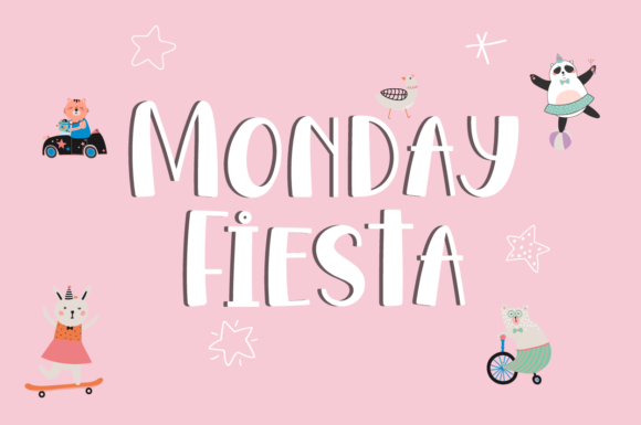 Monday Fiesta Font: A Playful Display Font for Creative Makers