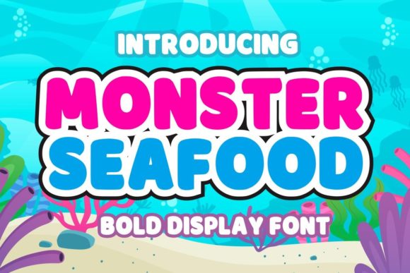 Monster Seafood: A Bold Display Font for Creative Branding