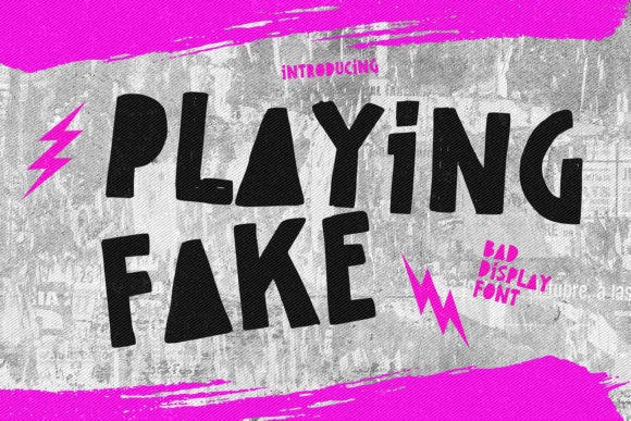 Playing Fake: A Bold Display Font for Professional Branding