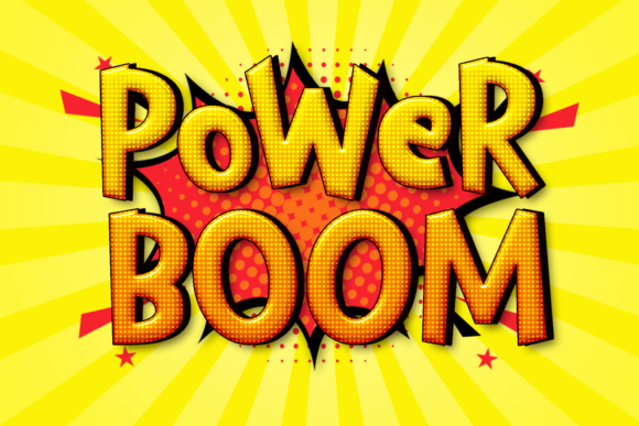 Power Boom Font for Bold and Beautiful Craft Projects