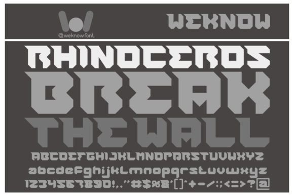 Rhinoceros Break the Wall Font for Sci-Fi Web Design