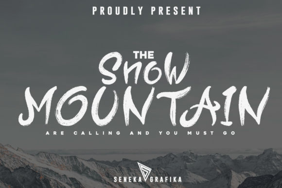 Snow Mountain Display Font for Creative and Informal Designs