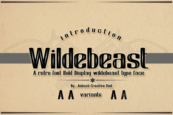 Wildebeast Font for Handmade Projects and More